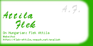 attila flek business card